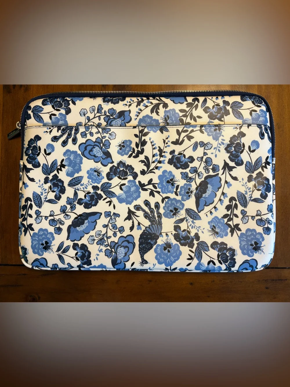 kate spade Madison Peacock 15” Floral Laptop Sleeve in Blue Multi Style KH775